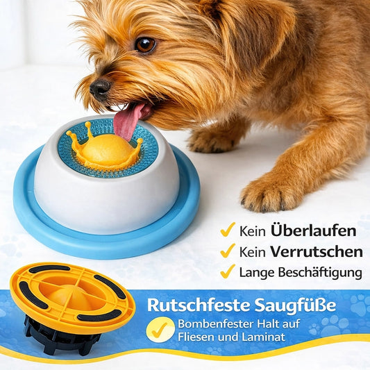 Hunde geniessen das Anti-Sauerei Schleckvergnügen